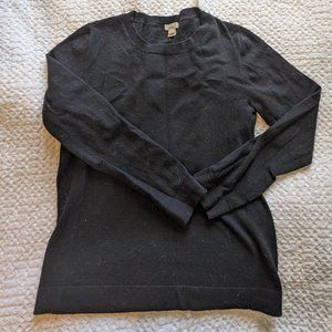 Black J. Crew wool crewneck sweater, S